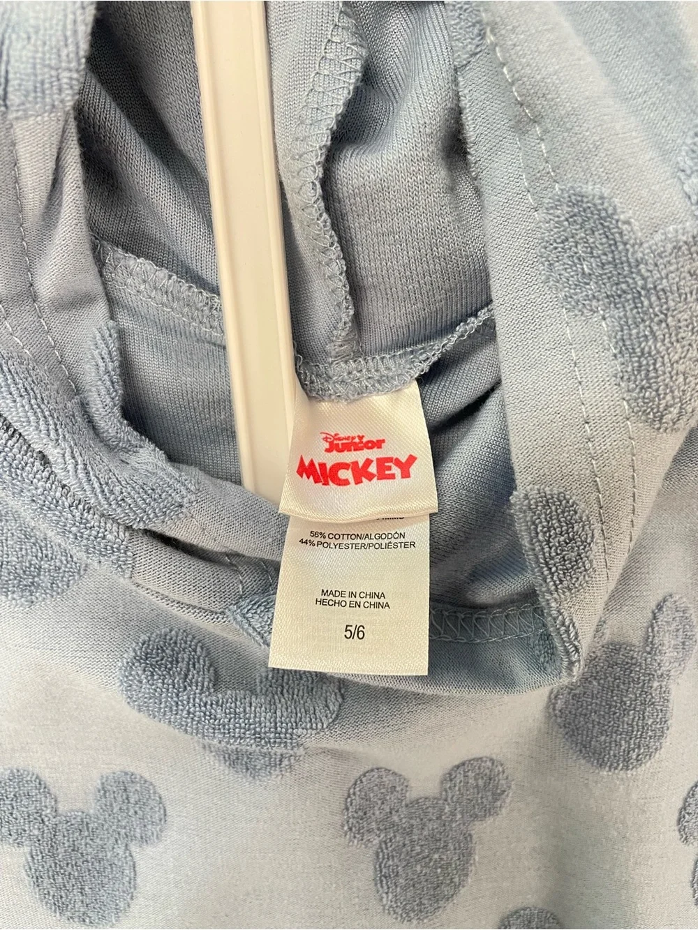 NWT Disney Junior 5/6 Mickey Cotton Blend Hoodie Shorts Set Blue Mouse Logo